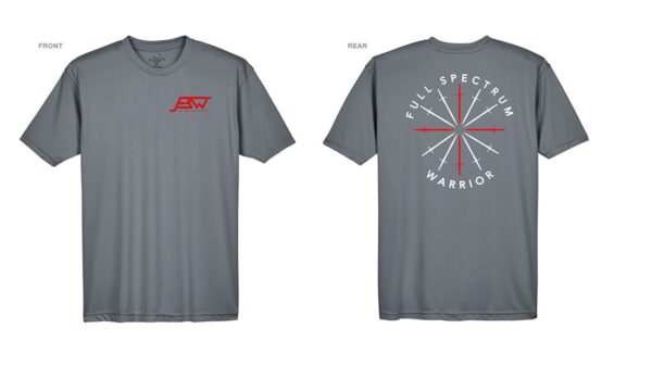 FSDF-GY-1 FSW Dri Fit T Shirt Grey Front Back